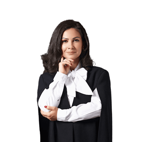 Adwokat Magdalena Hryniewiecka z pogodną miną